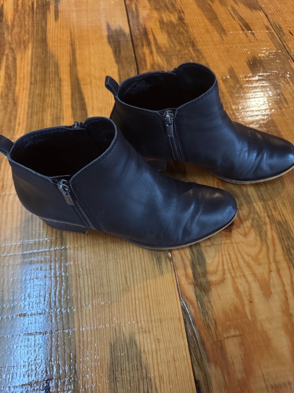 Lucky Brand Black Leather Ankle Boots – Size 9